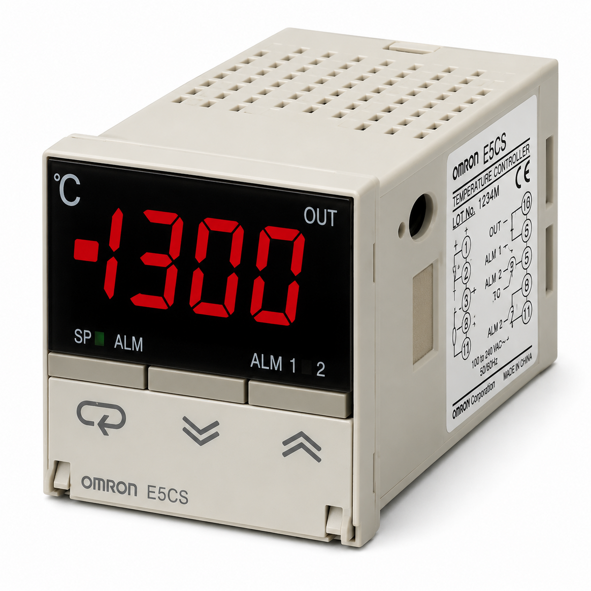 Omron E5CS Temperature Controller (48x48mm Plug-in, ON/OFF or PID, TC/RTD/Thermistor/Universal Input)