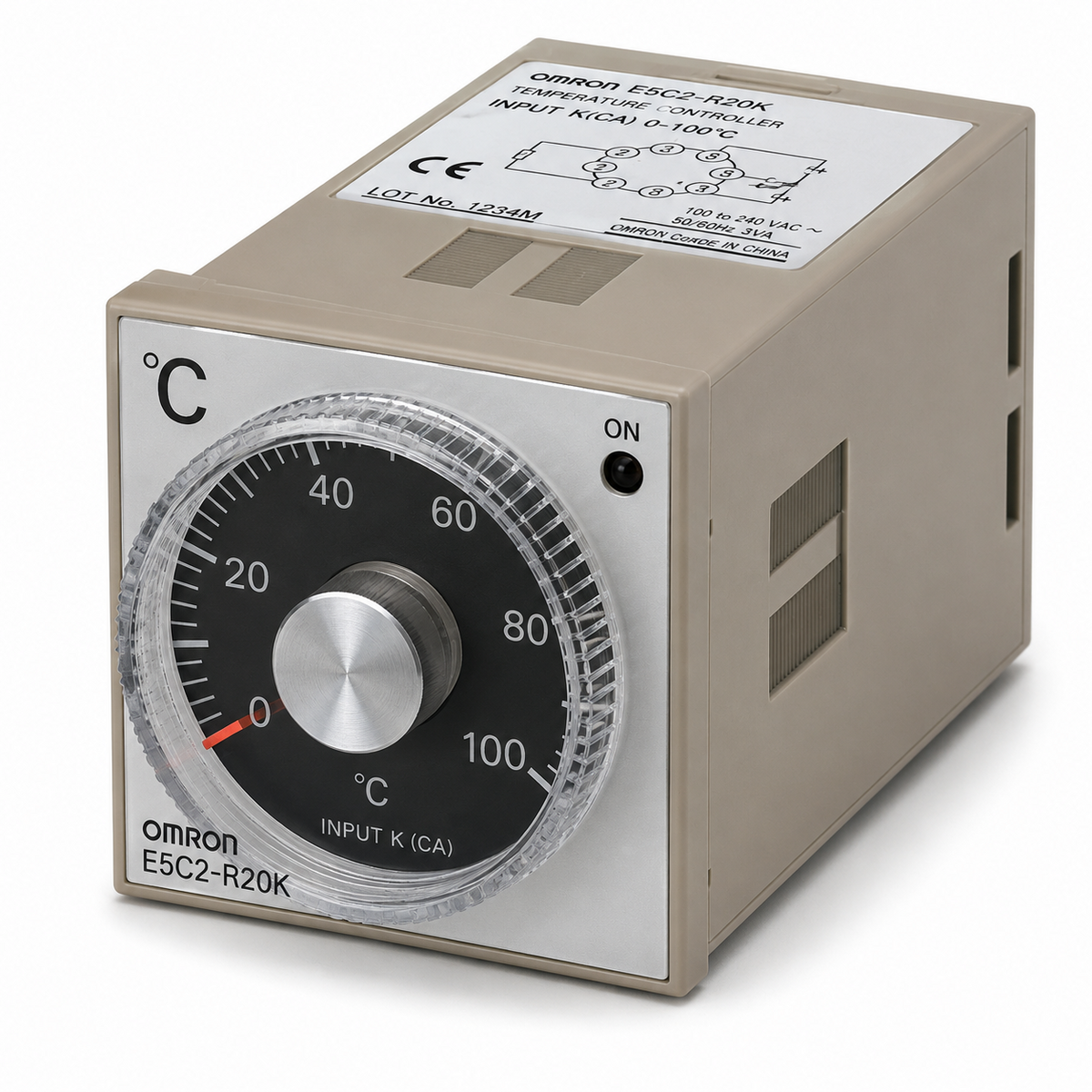 Omron E5C2 Temperature Controller (48x48mm, Analog Setting, ON/OFF or Proportional, Relay Output)