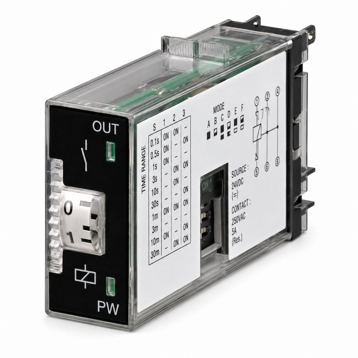 Omron H3RN-B Solid-state Timer (Compact, Multi-function, SPDT/DPST-NO, G2R Socket, 24VAC/12-24VDC)