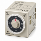Omron H3CR-H Solid-state Power OFF-delay Timer (48x48mm, S/M Series, DPDT/SPDT, 5 Voltage Variants)