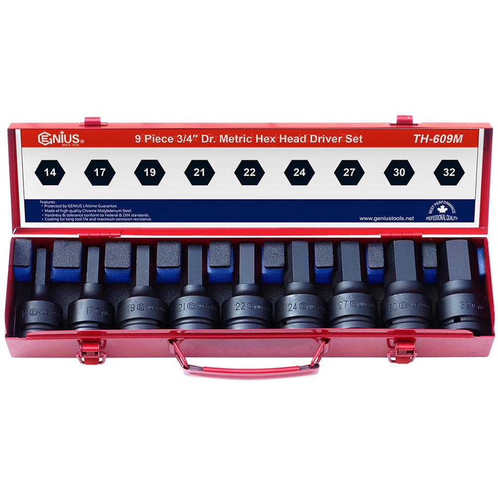 Genius Impact Hex Bit Socket Set TH-609M