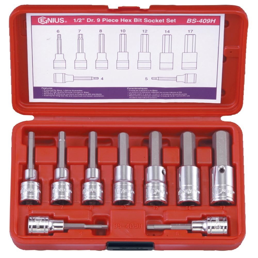 Genius Hex Bit Socket Set BS-409H