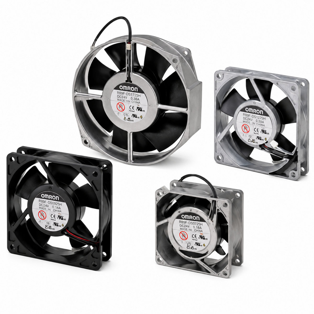 Omron R87T AC Axial Fan with Metal Blades (80/120/150mm, 100~230VAC, incl. Water-resistant)