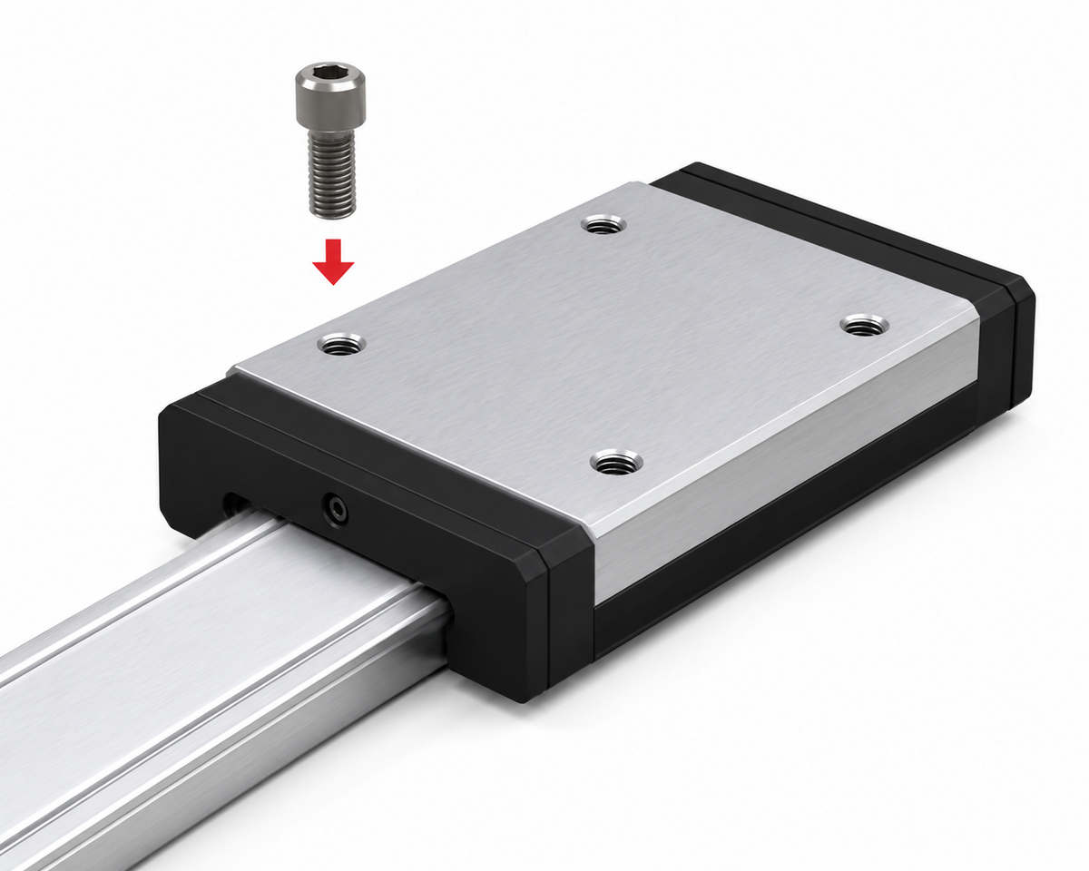 THK SRS-WS/WM/WN (#15) Miniature LM Guide Block (Wide Block, Low Dust, Stainless)