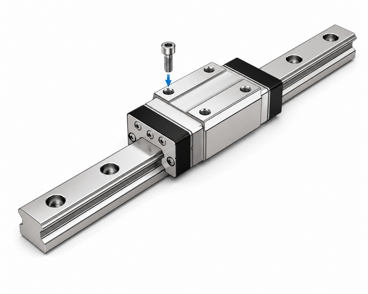 THK HSR-M1VV Medium/Low Vacuum LM Guide Block (Narrow Width, Stainless, 10⁻³ Pa)