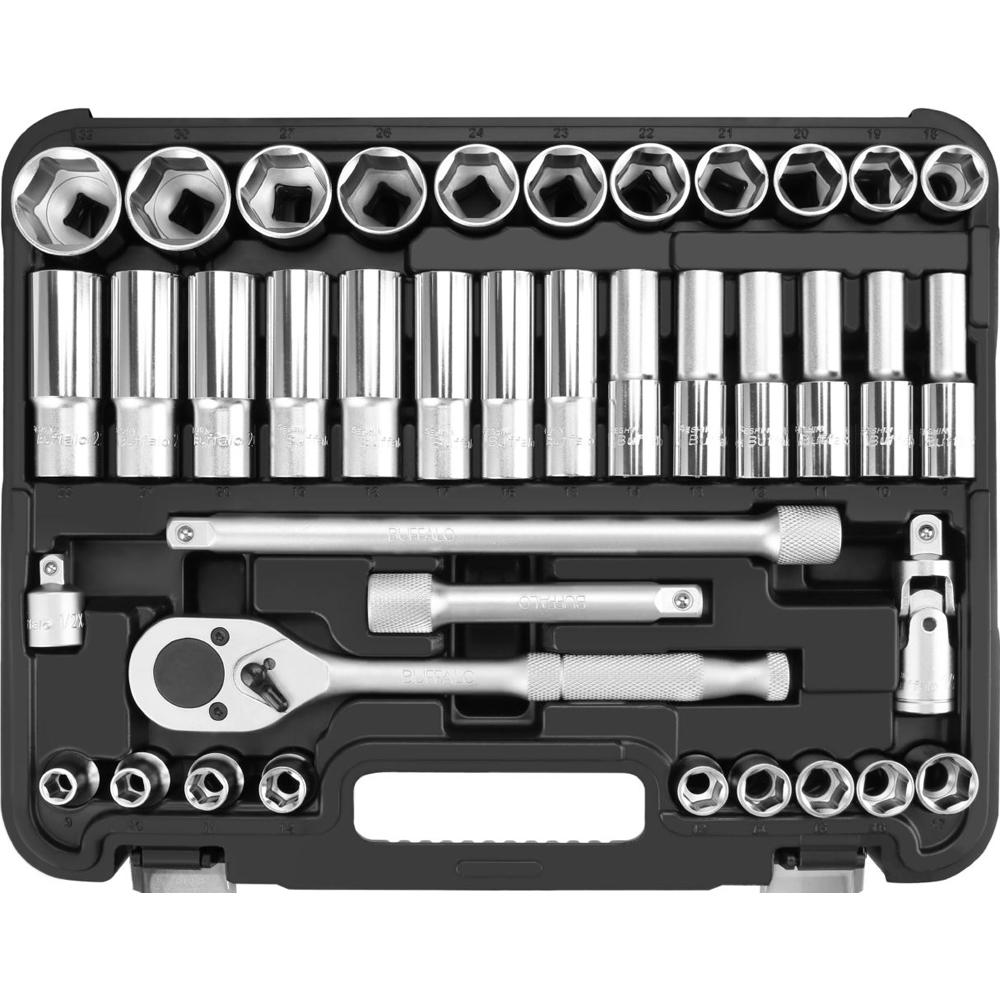 Seshin Buffalo Socket Wrench Set 3/8DR mm 30pcs