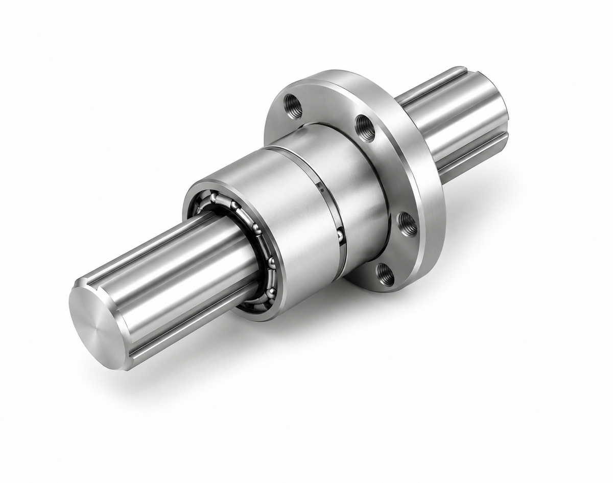 THK SLF Ball Spline Nut (Flange Type, High-Torque Retainer)