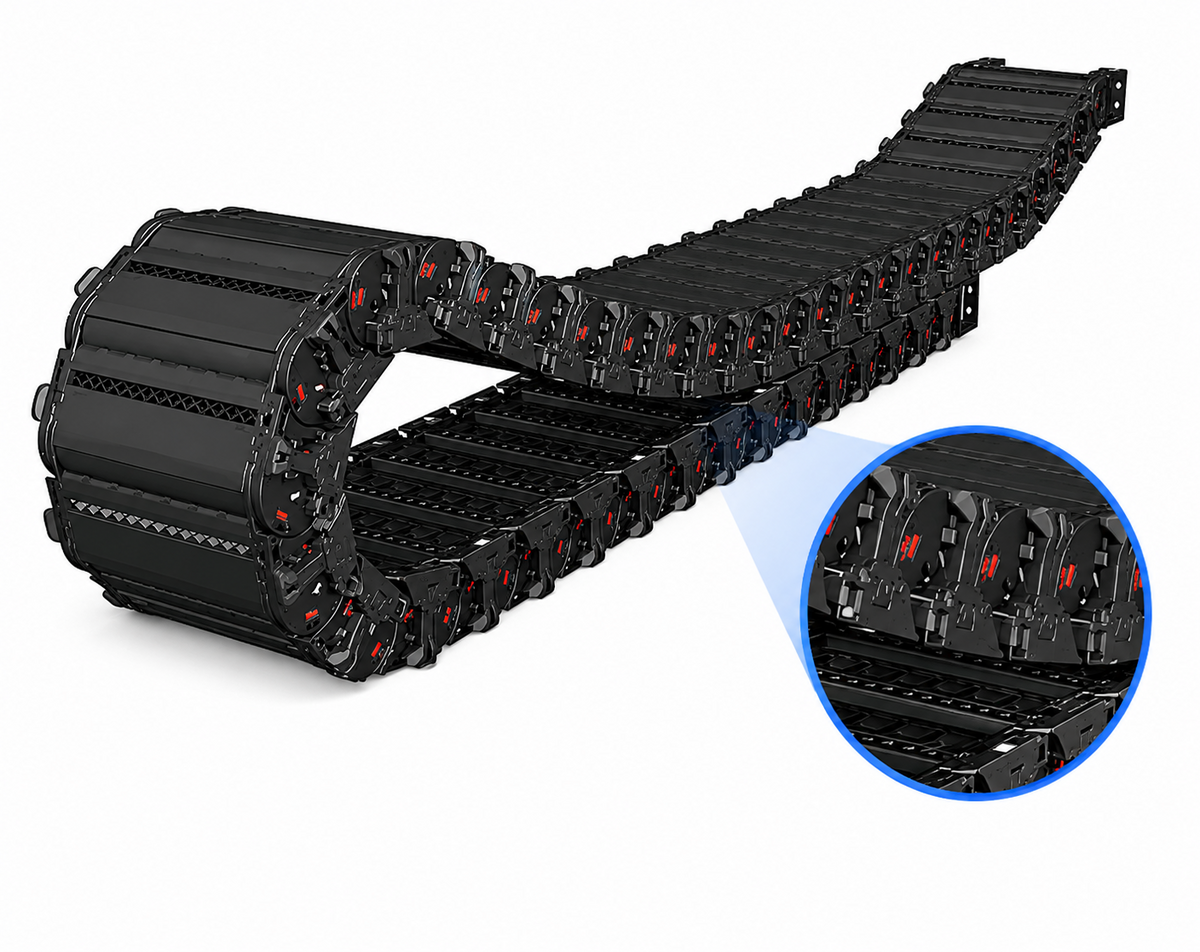 CP System Shift Chain ST095ERS Enclosed Roller Skid Type Cable Carrier (Pitch 95, Inside Width 100-200mm, BR R150-R400)