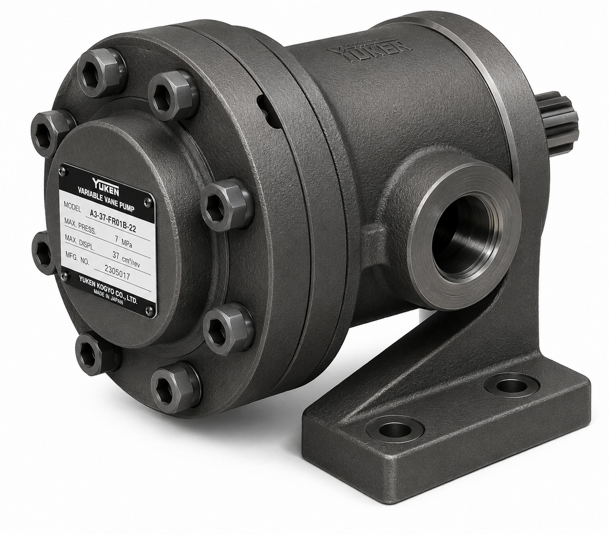 Yuken 50T Single Vane Pump (fixed displacement, 7 MPa)