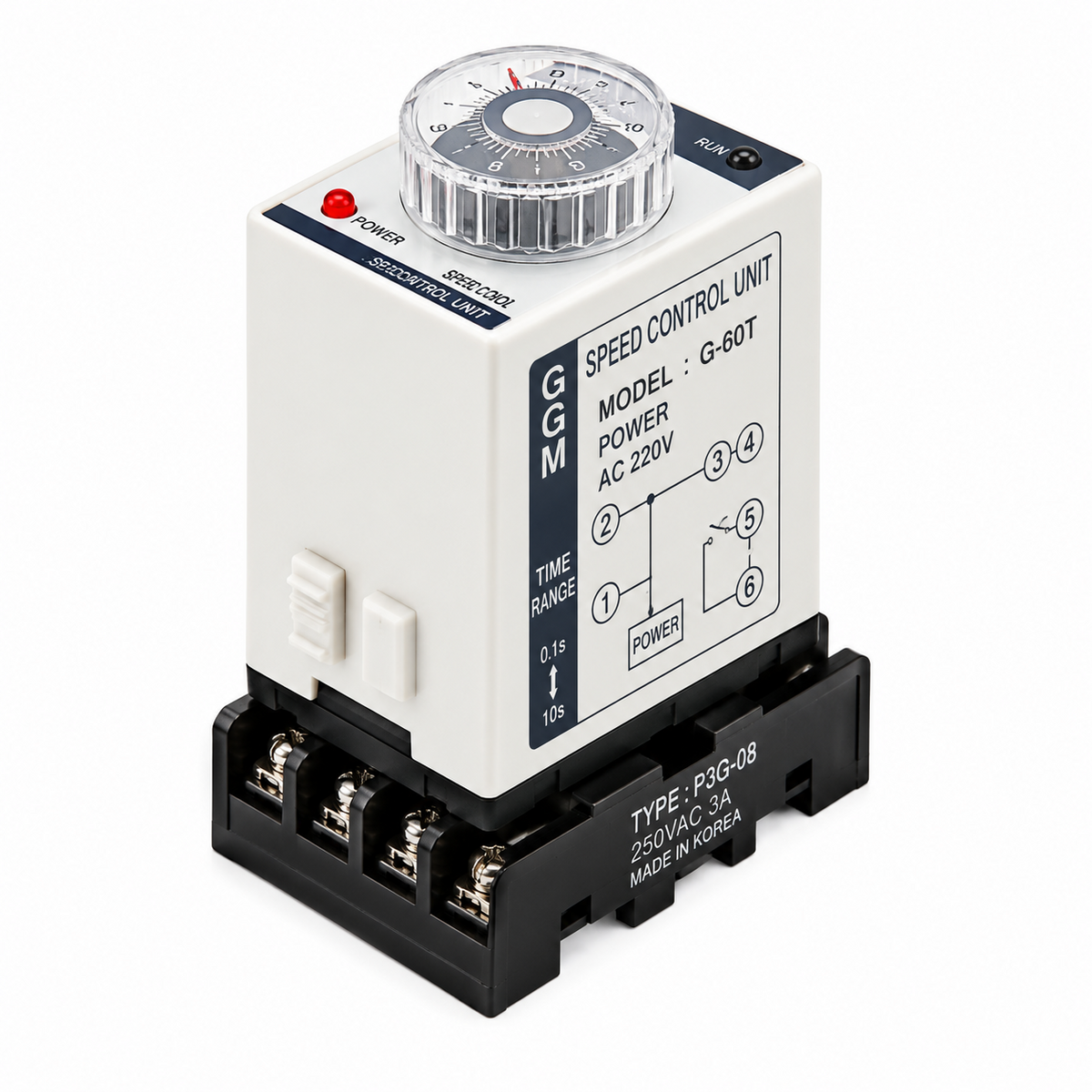 GGM GPA Plug-in Speed Control Unit for AC Geared Motors (Built-in Setter, Electrical Brake, Single-phase)
