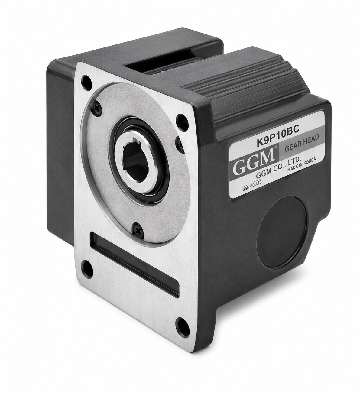 GGM K8G□BRH Right-Angle Hollow-Shaft Gearhead for □80 25W Geared Motors (□80mm, 1/3–1/180, ø15 Hollow Bore, Cap 8 N·m)