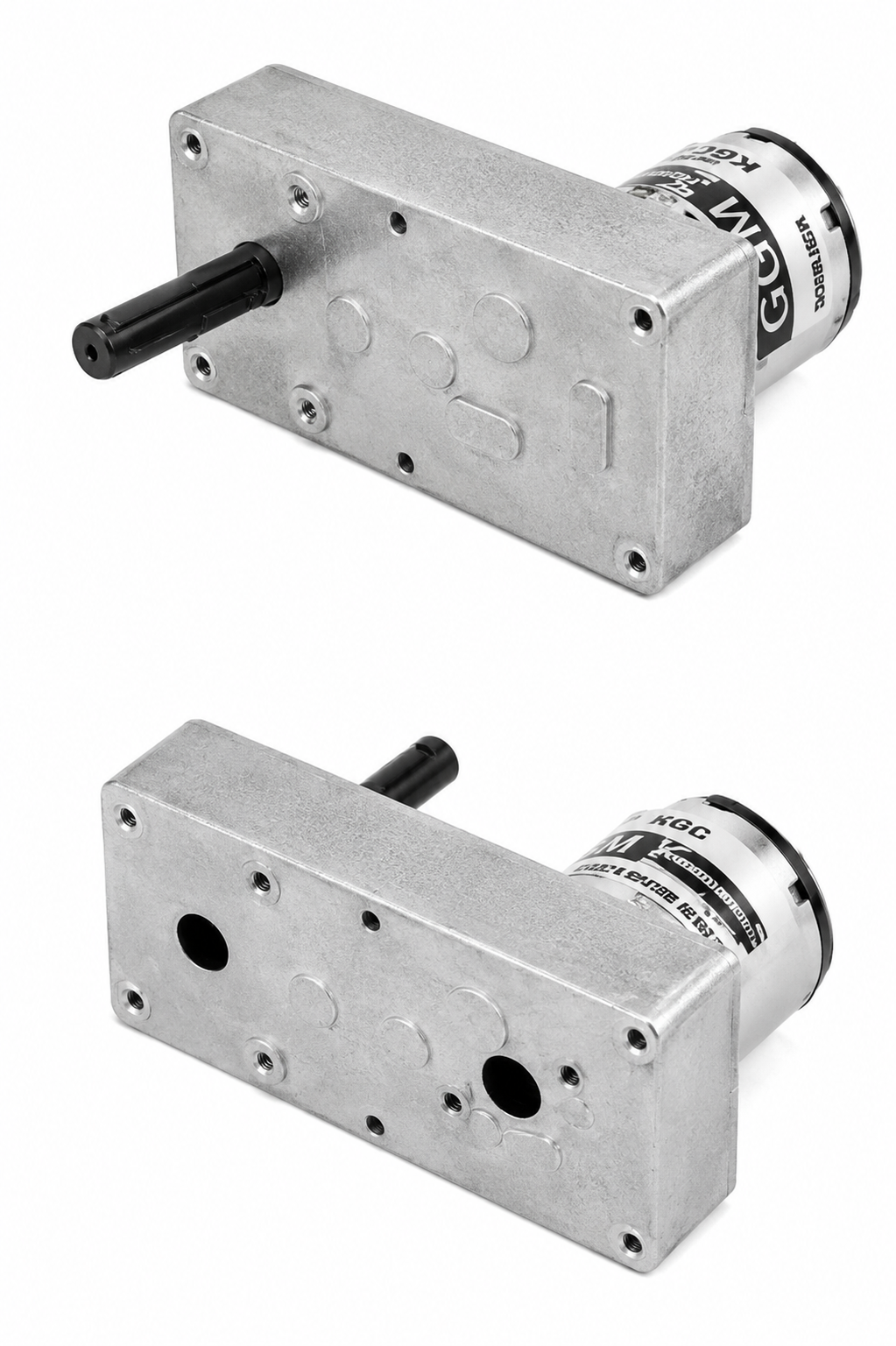 GGM KGG-3429-P2 Offset Geared DC Motor (DC 24V, 9500rpm base, 4 ratios 1/78-1/512, F/R shaft)