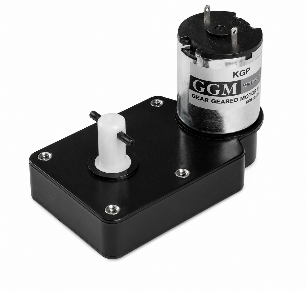 GGM KGP-3448-S1 Insert Geared DC Motor (DC 12V, 5200rpm base, 2 ratios 1/62-1/116)
