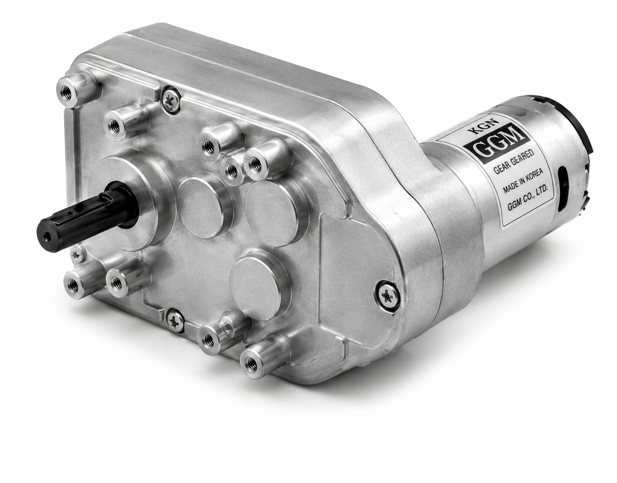GGM KGV2-3448 Geared Motor, KD3448S1 (DC 12V, 9 ratios 1/60–1/660, F/R output)