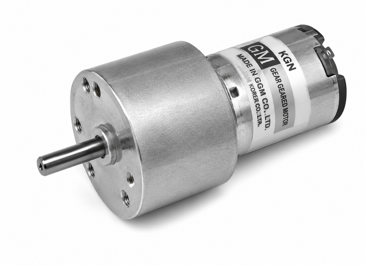 GGM KG5-3448 Geared Motor, KD3448T1 (DC 12V, 36 ratios 1/3–1/3240, ø50 inline)