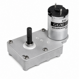 GGM KGE-3448-T2 F-Type Offset Geared DC Motor (DC 24V, 7500rpm base, 18 ratios 1/22-1/687)