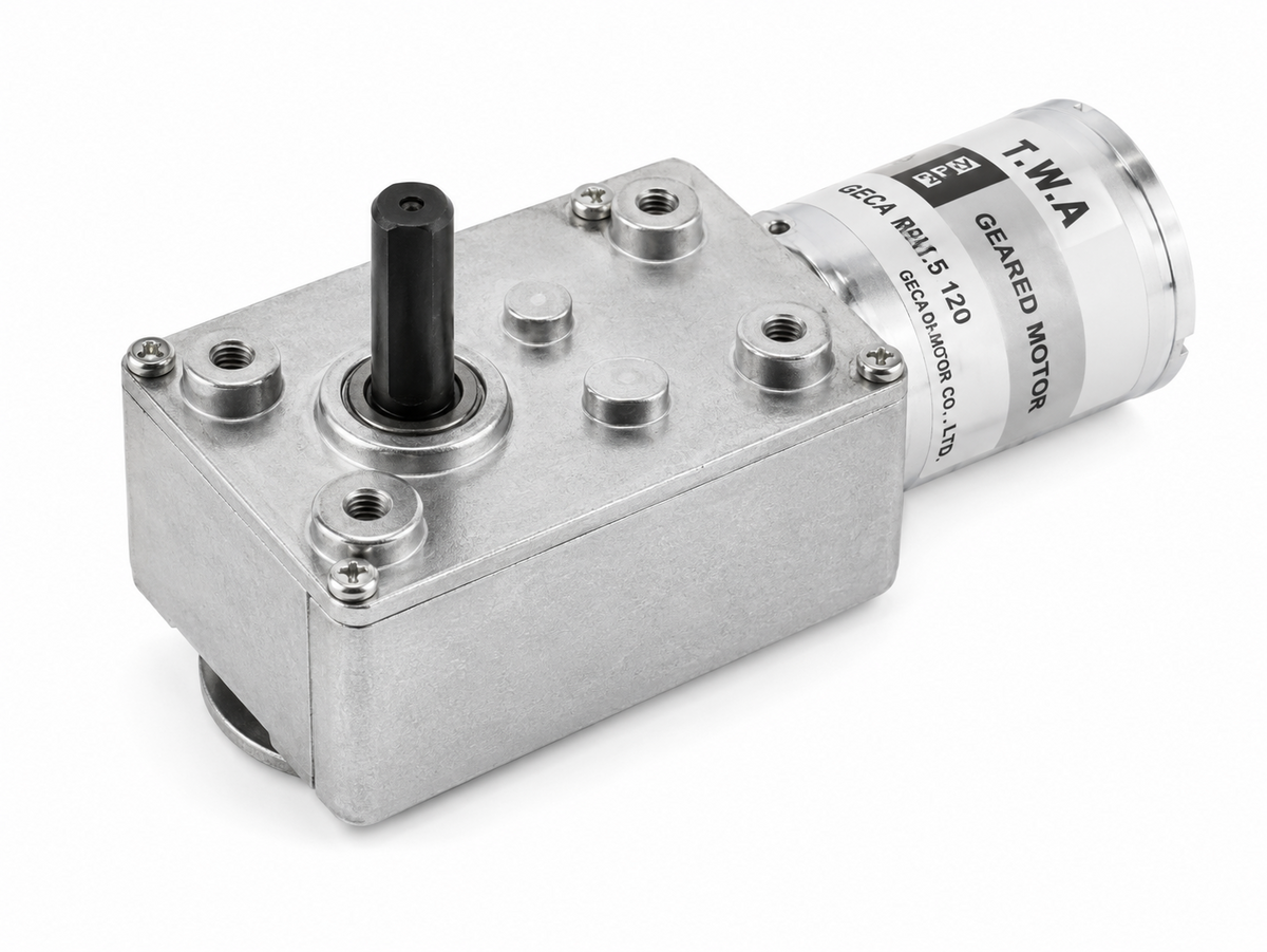 GGM KWA-2531-U1 Worm Geared Motor (DC 12V, 1/76–1/1650)