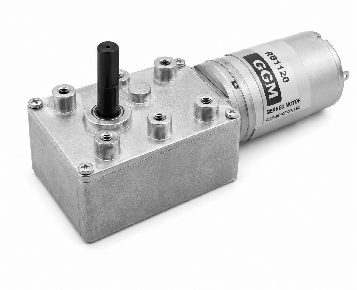 GGM KWB-3657-U2 Worm Geared Motor (DC 24V, F/R output, 1/70–1/1800)