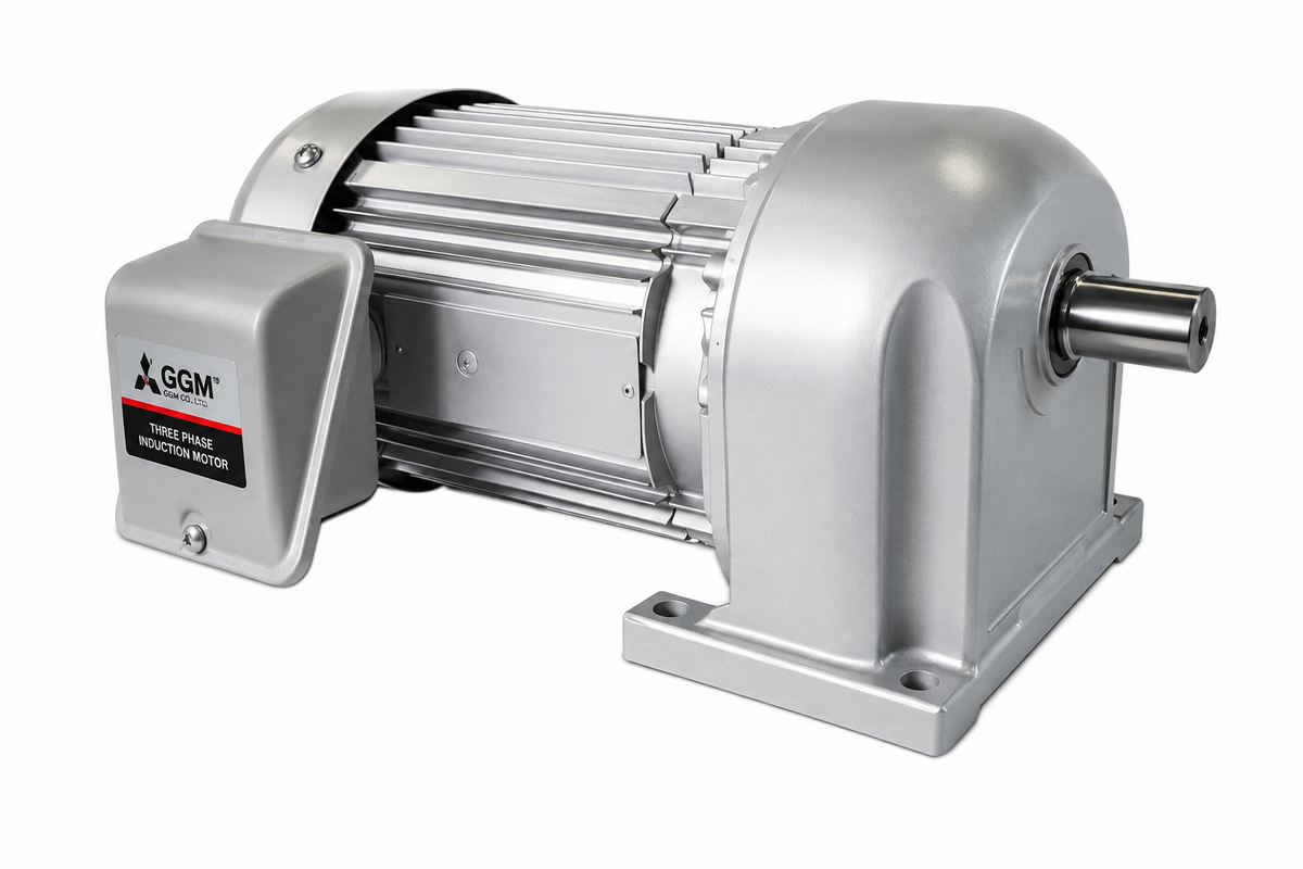 Mitsubishi Electric GM-S 0.2kW 3-Phase Parallel Shaft Geared Motor (Flange Mount, IP65)