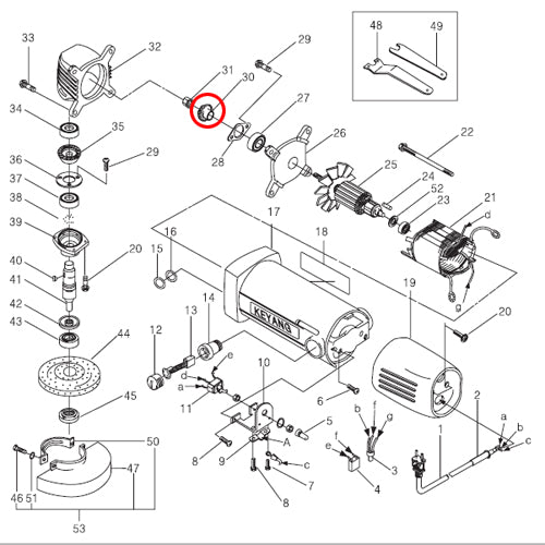 KEYANG 2024513 Spare Parts Pinion