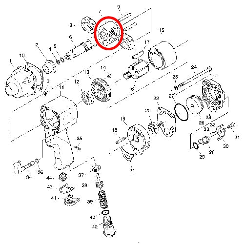 SP-7140 Parts Hammer Frame