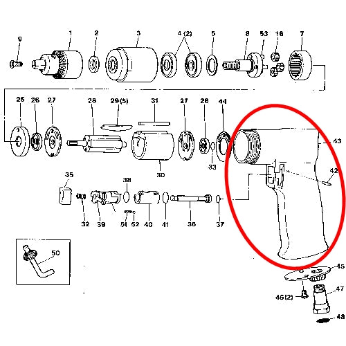 SP-1525 Parts Motor Housing