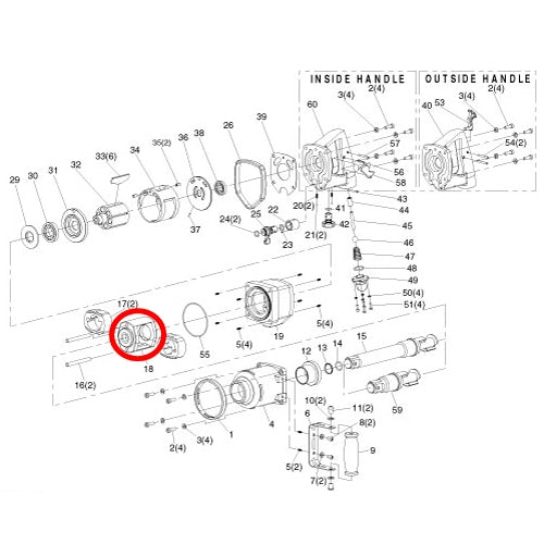 SP-1192EX-2 Parts Hammer Frame