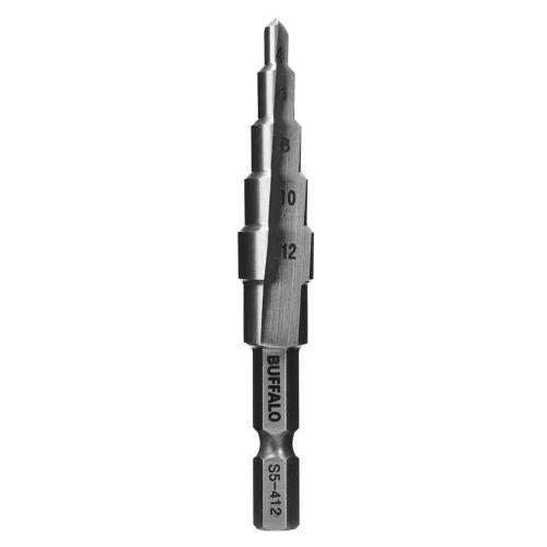 Seshin Buffalo S5-412 Step Drill Step Drill - Hex Shank