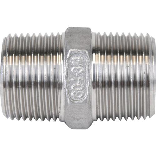 Sangah SN6-1/4 Stainless Steel Threaded Hexagonal Nipple