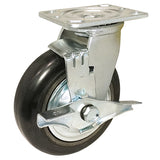 GYUNGCHANG 4040 Cast Rubber Caster (Swivel + Brake)