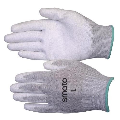 Smato Coated Glove PU-PALM L ESD Gloves (Carbon Fiber)