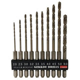 Gecko 328-6726 Cobalt Drill Set (Hex Shank)