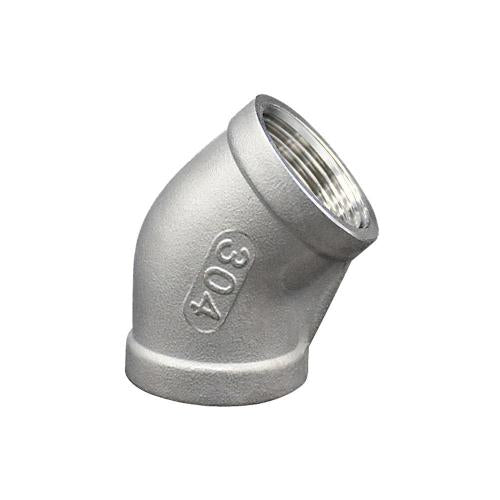 Taebaek Metal 805-8191 Stainless Steel Threaded Elbow 45°