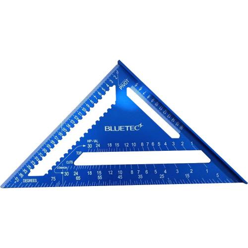 BlueTec BT-6024A Steel Ruler Triangle Protractor