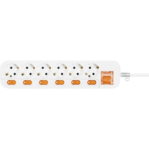 Dongyang Electronics SHM-NSG6C/SC Multi Cord (Individual Circuit Breaker Switch)