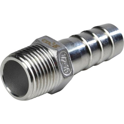 CDC SMH 1/8-8.0 Stainless Steel Threaded Hose Nipple