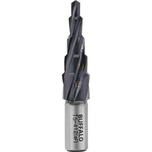 Seshin Buffalo T5-412 Step Drill 4-Flute Cobalt Step Drill - Twist Type