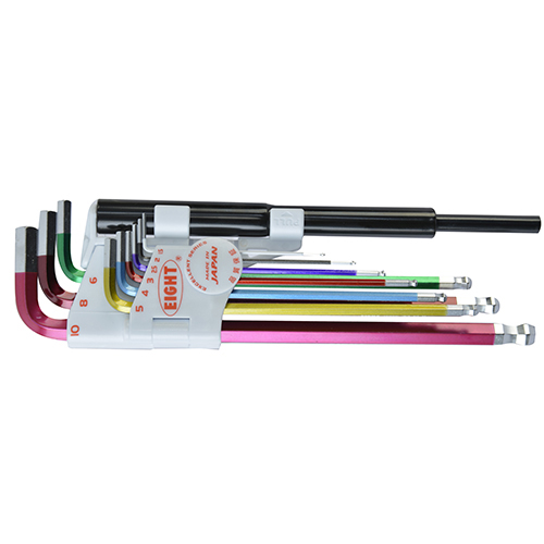 EIGHT Color Ball End Hex L-Key Set 9pcs TLC-S9NP