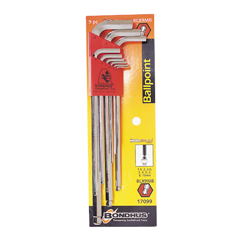 BONDHUS Ball End Hex L-Key Set Long
