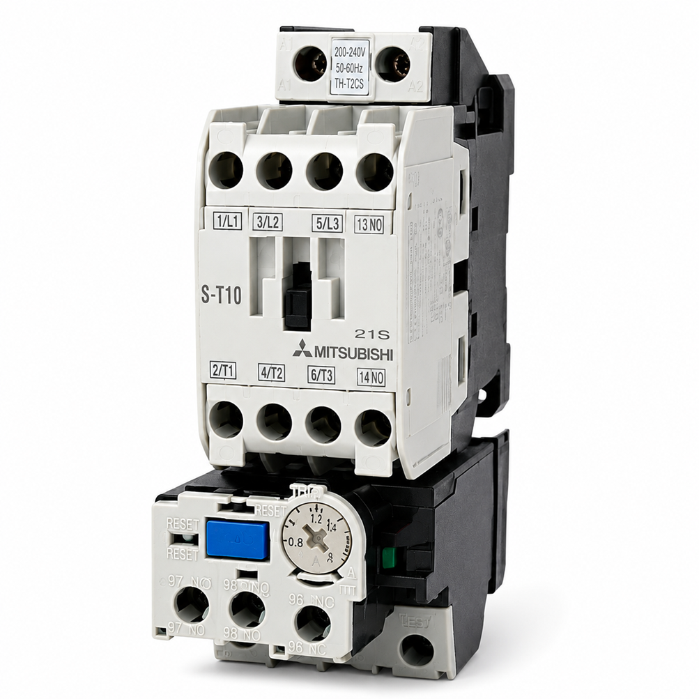 Mitsubishi Electric MS-T/N Series MS-2xN180KP Enclosed Reversing Magnetic Starter (180A AC-3, N180 Frame, TH-N220RHKP 3-Element Thermal)
