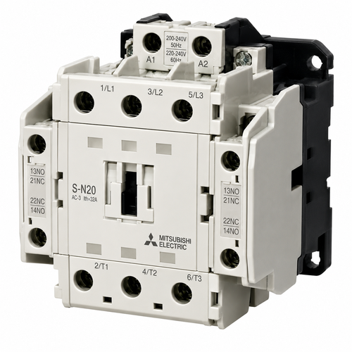Mitsubishi Electric - S-N150FN Class 2 Heat Resistant Magnetic Contactor (AC Operated, 140A Carrying, 140A AC-3 at 220V)