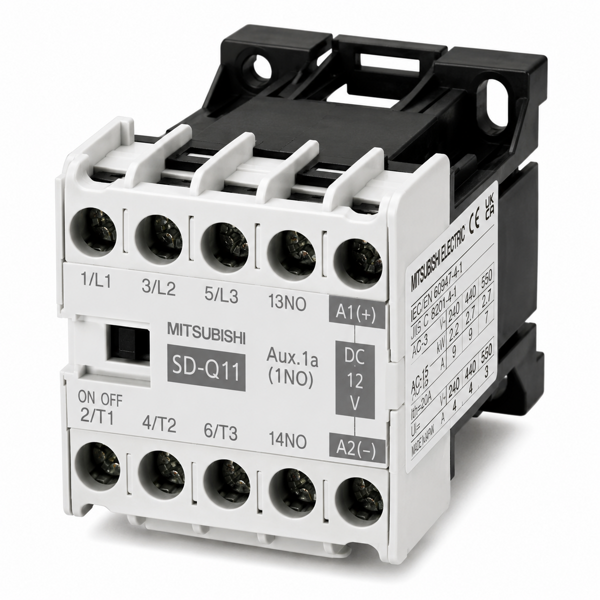 Mitsubishi Electric MSOD-Q12KP High-Sensitivity DC-Operated Magnetic Starter (Non-reversing, 2E Thermal (KP))