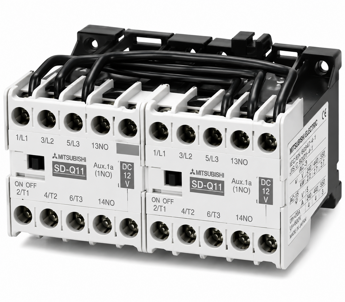 Mitsubishi Electric MSOD-QR11 High-Sensitivity DC-Operated Magnetic Starter (Reversing, Standard Thermal)