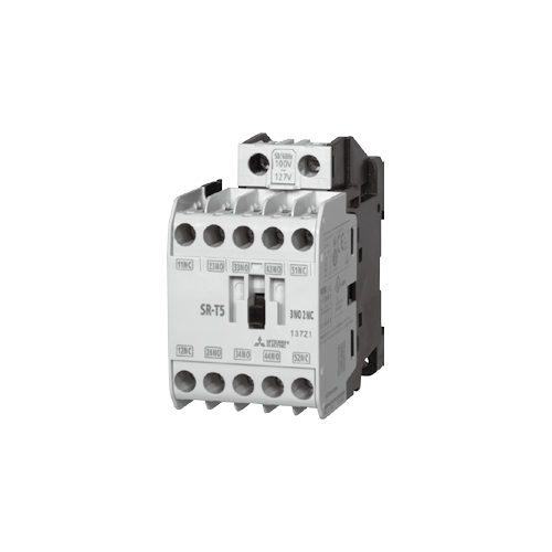 Mitsubishi Electric SR-T5JH High-Capacity Contact Auxiliary Relay (T5 Frame, AC/DC Coil)