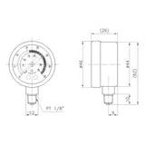 Aryung PG-35K Pressure Gauge (0-3.5 MPa)