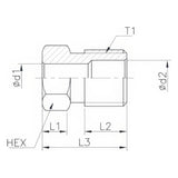 Aryung TAD Plug Bolt for Lubrication Tubing (Ø4/Ø6, Brass or Steel)