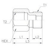 Aryung TD Straight Nipple, Metric Thread (Ø6)