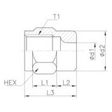 Aryung TN Cup Nut for Lubrication Tubing (Ø4/Ø6)