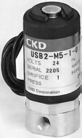 CKD Compact Direct Acting 2-Port Solenoid Valve USB2 Series (NC, M5)