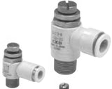 CKD Speed Controller SC3W Series (Elbow Type with One-Touch Fitting, Clean Spec)